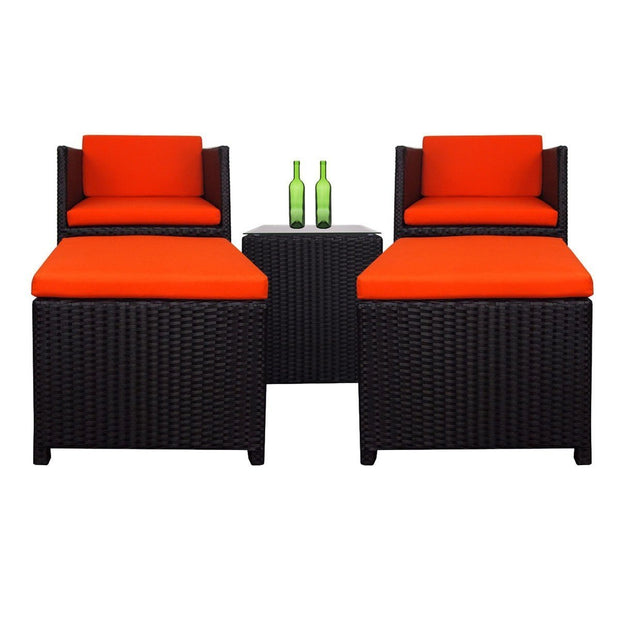 This is a product image of Splendor Armchair Set Orange Cushions. It can be used as an Outdoor Furniture.
