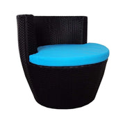 This is a product image of Stackable Patio Set Blue Cushions. It can be used as an Outdoor Furniture.