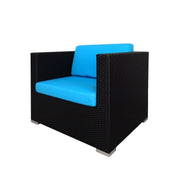 This is a product image of Summer Modular Sofa Set II Blue Cushions. It can be used as an Outdoor Furniture.