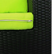 This is a product image of Summer Modular Sofa Set II Green Cushions. It can be used as an Outdoor Furniture.