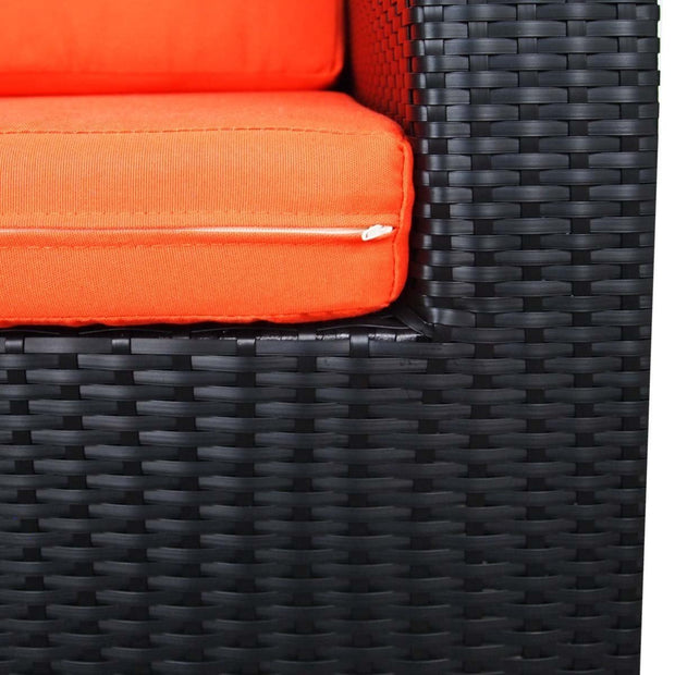 This is a product image of Summer Modular Sofa Set II Orange Cushions. It can be used as an Outdoor Furniture.