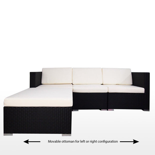 This is a product image of Summer Modular Sofa Set II White Cushion. It can be used as an Outdoor Furniture.