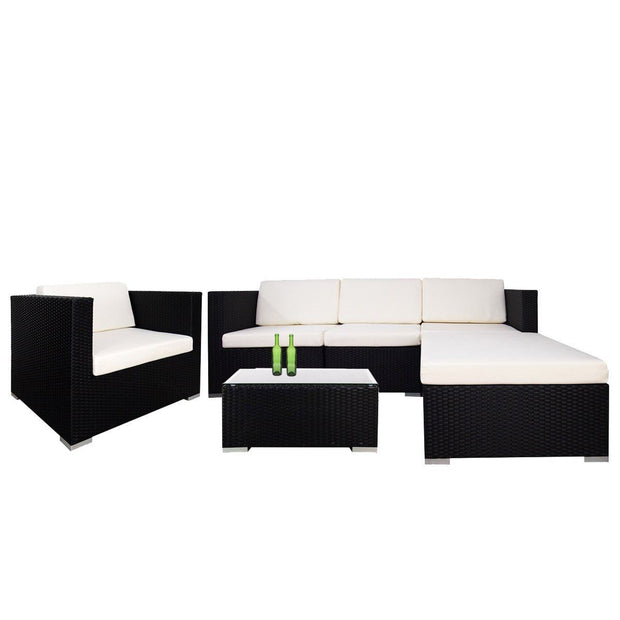 This is a product image of Summer Modular Sofa Set II White Cushion. It can be used as an Outdoor Furniture.