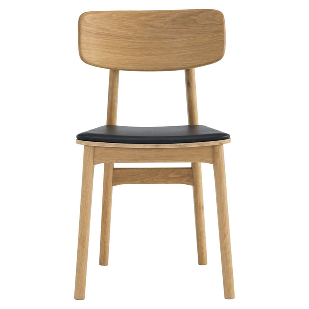 This is a product image of Tacy Dining Chair in Oak Espresso Colour Seat Set of 2. It can be used as an.