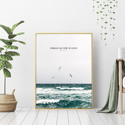 This is a product image of Through the Waves - Wall Art Print with Frame. It can be used as an Home Accessories.