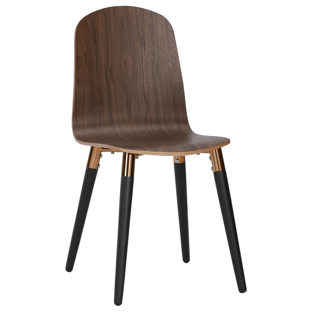 This is a product image of Vesta Dining Chair Walnut Veneer Set of 2. It can be used as an.