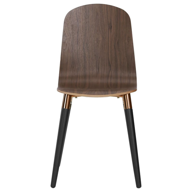 This is a product image of Vesta Dining Chair Walnut Veneer Set of 2. It can be used as an.