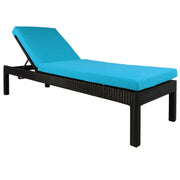 This is a product image of Wikiki Sunbed Blue Cushion + Coffee Table. It can be used as an Outdoor Furniture.