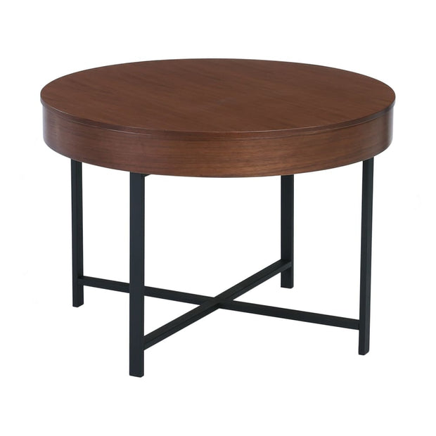 This is a product image of Wolcott Storage Coffee Table in Walnut Veneer. It can be used as an.
