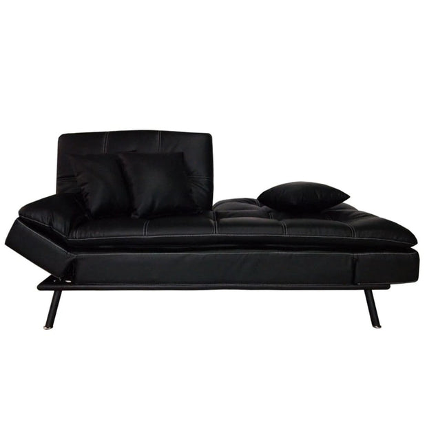This is a product image of York Sofa Bed Black (2.5 Seater). It can be used as an.
