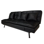 This is a product image of York Sofa Bed Black (2.5 Seater). It can be used as an.